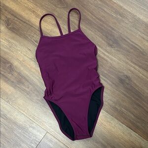 Jolyn Drew Burgundy One-Piece Swimsuit